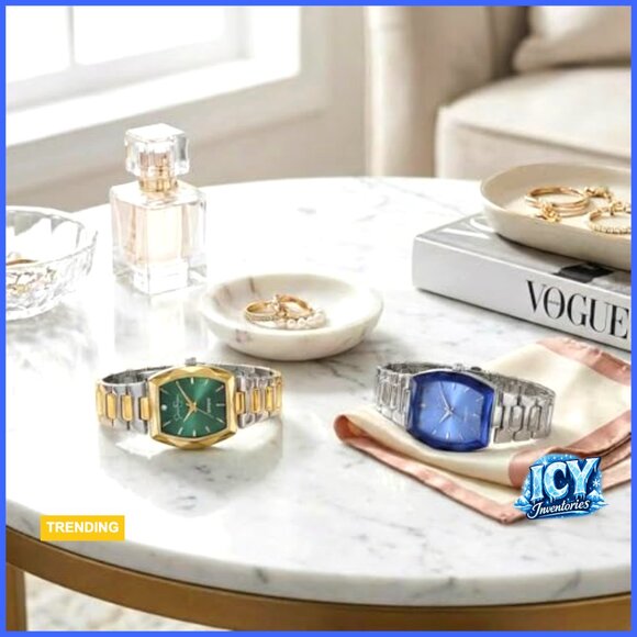 Classic Quartz Dress Watch with Metal Band and Crystal Face main image 5